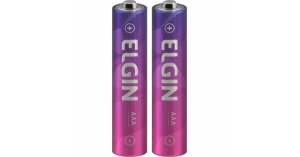Pilhas Recarregáveis AAA Palito 900 mAh 2 unid Elgin