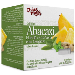 Chá de Abacaxi Hortelã, Chá Verde e Gengibre - 10 sachês de 15g - Chá Mais