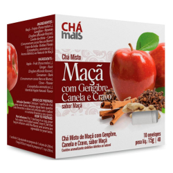 Chá de Maça com Cravo, Canela e Gengibre - 10 sachês de 13g - Chá Mais