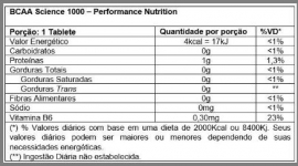 BCAA Science 1000 - 150 tabletes de 1g - Performance Nutrition