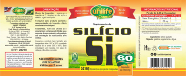 Silício Si - 60 cápsulas de 450mg - Unilife