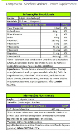 Sineflex Hardcore - 120 + 30 Cápsulas - Power Supplements